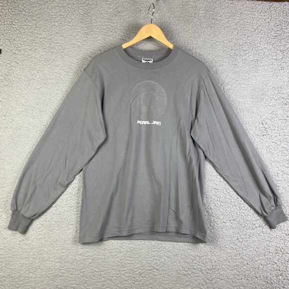 Vintage Pearl Jam Long Sleeve Shirt Sz M 90s Grunge Rock band used PJ Jerzees - Picture 1 of 11